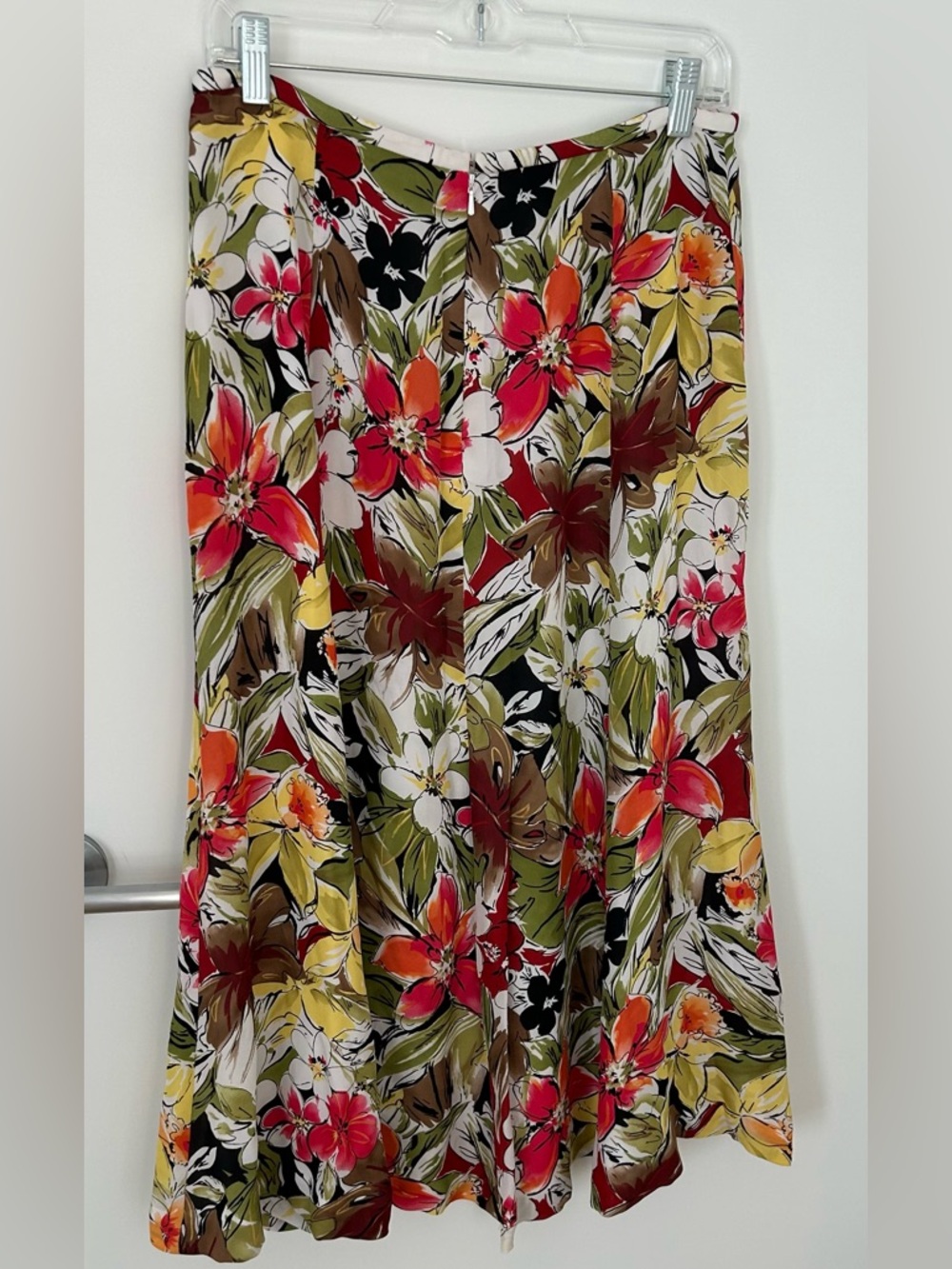Talbots 100% silk midi length skirt sz 10P - Picture 3 of 5